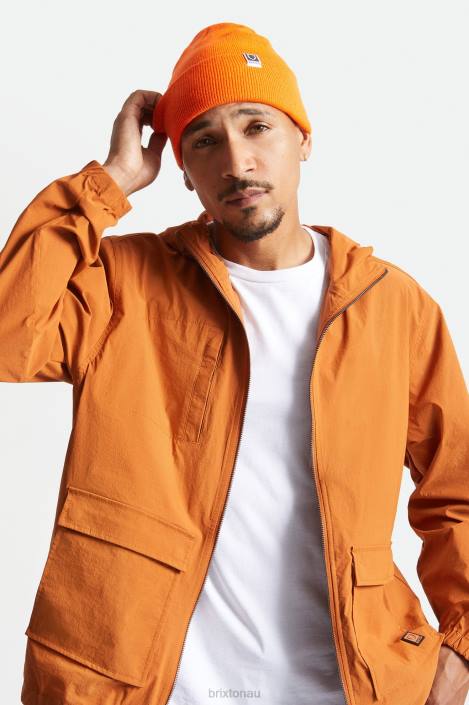 Accessories Athletic Orange Brixton 0FDH336 Men Harbor Beta Watch Cap Beanie