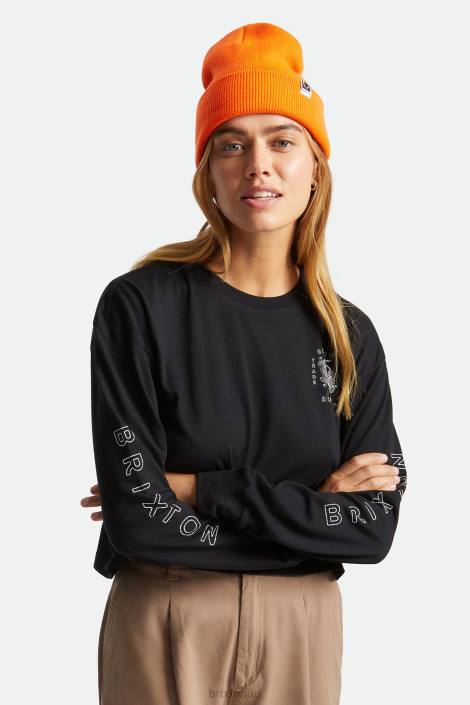 Accessories Athletic Orange Brixton 0FDH336 Men Harbor Beta Watch Cap Beanie
