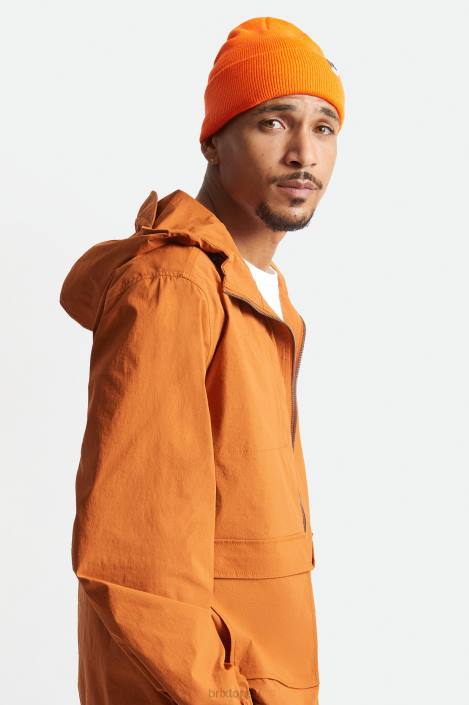 Accessories Athletic Orange Brixton 0FDH336 Men Harbor Beta Watch Cap Beanie