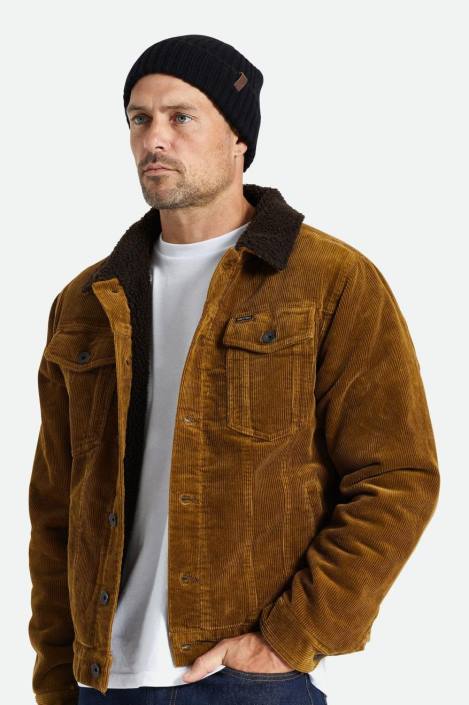 Accessories Black Brixton 0FDH338 Men Heist Reserve Cashmere Beanie