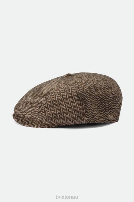 Accessories Brown/Khaki Brixton 0FDH304 Men Brood Newsboy Cap