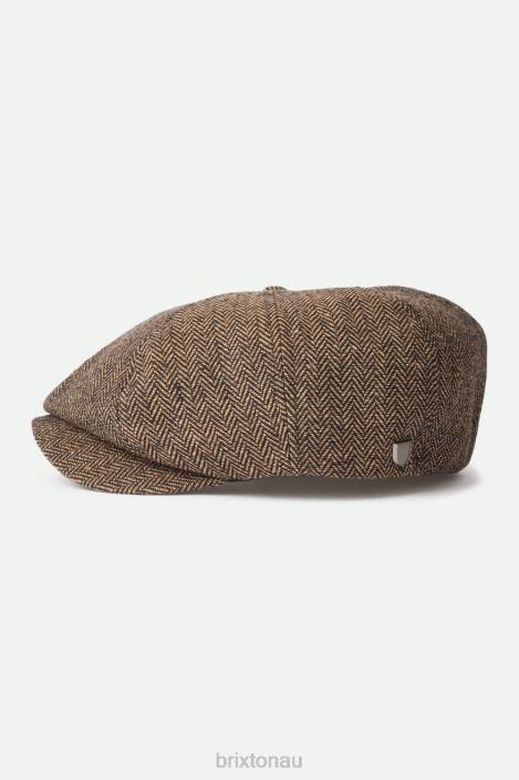 Accessories Brown/Khaki Brixton 0FDH304 Men Brood Newsboy Cap