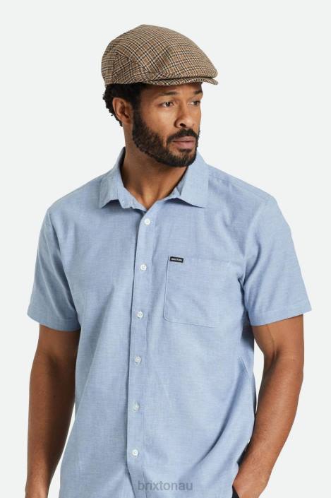Accessories Dark Earth/Sand Brixton 0FDH299 Men Hooligan Flat Cap