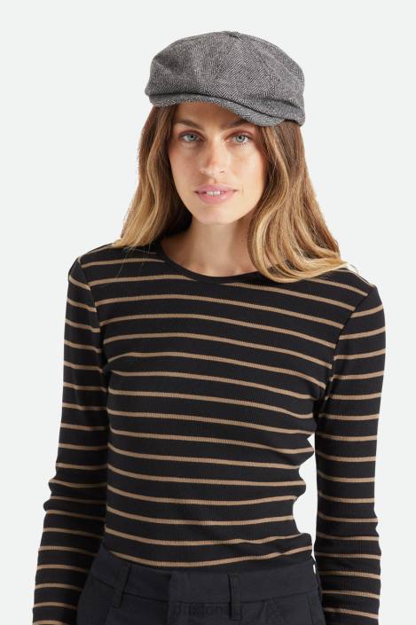 Accessories Grey/Black Brixton 0FDH305 Men Brood Newsboy Cap