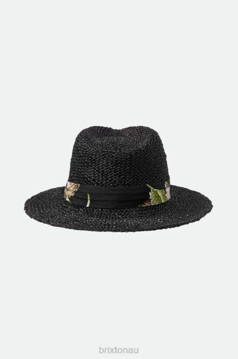 Accessories Black Brixton 0FDH189 Men Aloha Straw Fedora