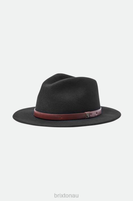 Accessories Black Brixton 0FDH212 Men Messer Fedora