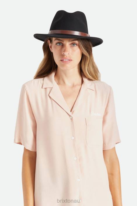 Accessories Black Brixton 0FDH212 Men Messer Fedora