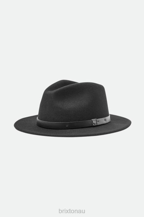 Accessories Black Brixton 0FDH213 Men Messer Fedora