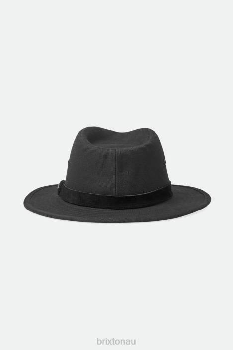 Accessories Black Brixton 0FDH230 Men Messer Adventure Fedora