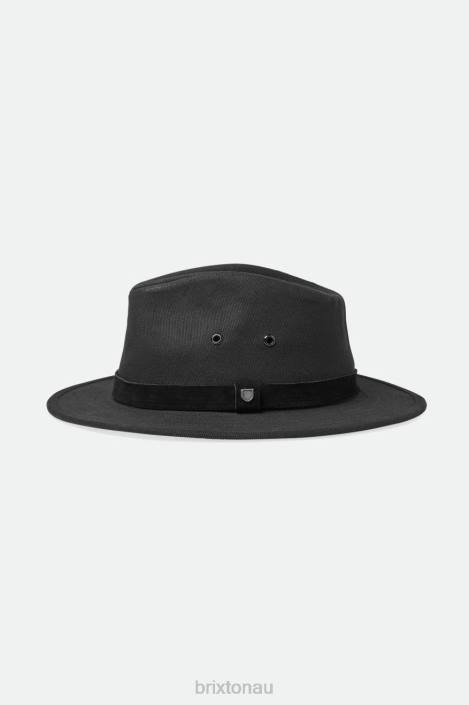 Accessories Black Brixton 0FDH230 Men Messer Adventure Fedora