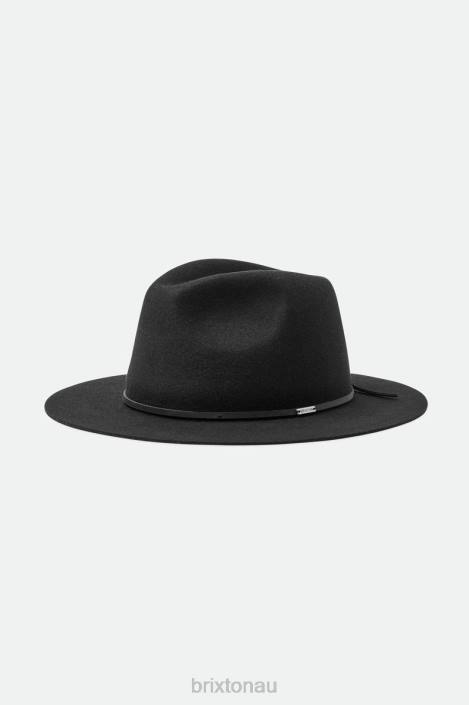 Accessories Black Brixton 0FDH231 Men Wesley Fedora