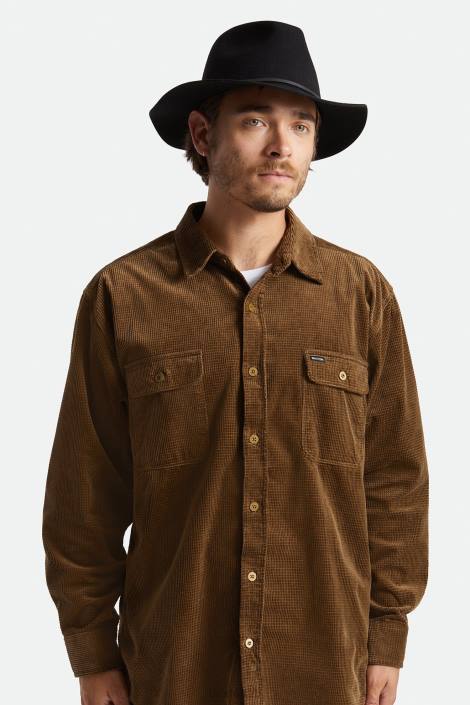 Accessories Black Brixton 0FDH231 Men Wesley Fedora