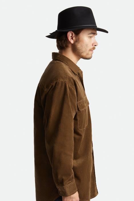 Accessories Black Brixton 0FDH231 Men Wesley Fedora