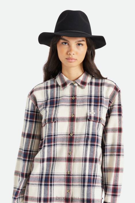 Accessories Black Brixton 0FDH231 Men Wesley Fedora