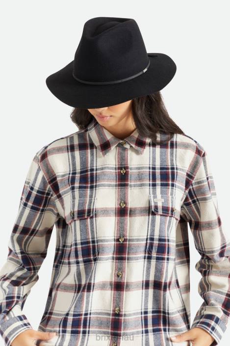 Accessories Black Brixton 0FDH231 Men Wesley Fedora