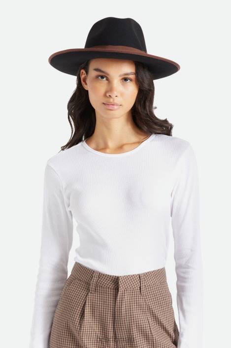 Accessories Black/Brown Brixton 0FDH218 Men Reno Fedora