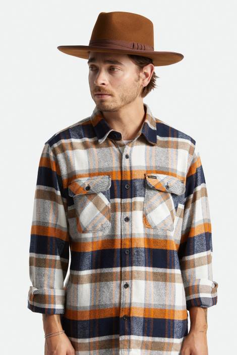 Accessories Coffee Brixton 0FDH217 Men Reno Fedora