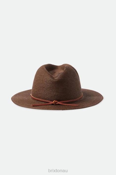 Accessories Dark Earth Brixton 0FDH200 Men Wesley Straw Packable Fedora