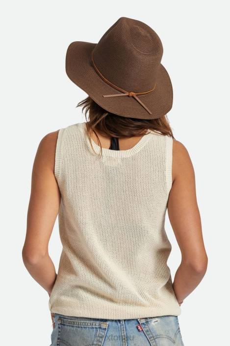 Accessories Dark Earth Brixton 0FDH200 Men Wesley Straw Packable Fedora