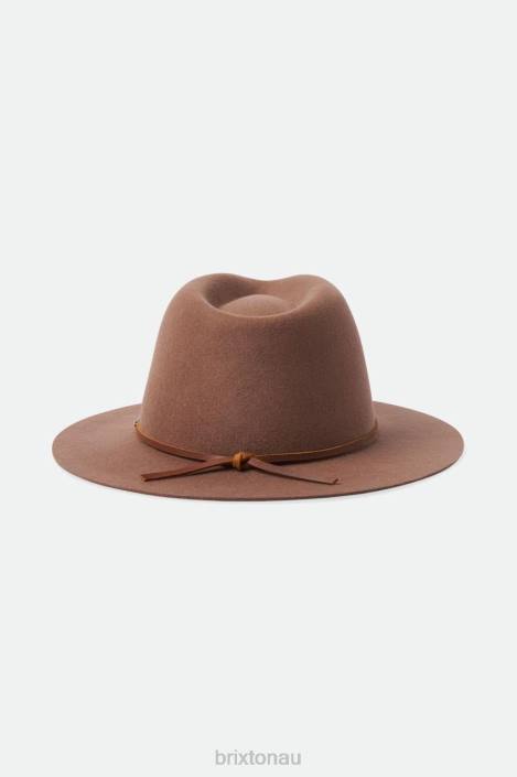 Accessories Dark Tan Brixton 0FDH232 Men Wesley Fedora