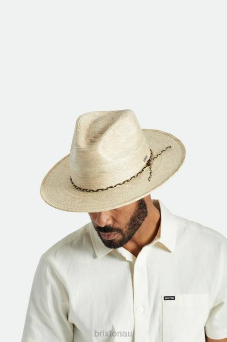 Accessories Natural Brixton 0FDH178 Men Messer Western Straw Fedora