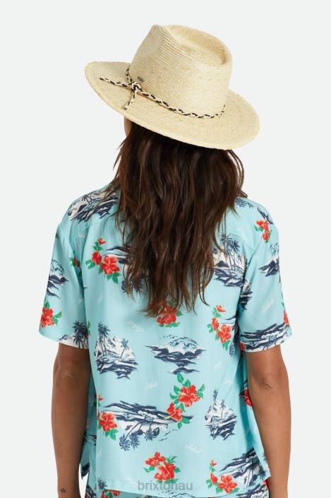 Accessories Natural Brixton 0FDH178 Men Messer Western Straw Fedora