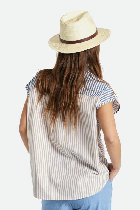Accessories Natural/Brown Brixton 0FDH201 Men Messer Straw Fedora