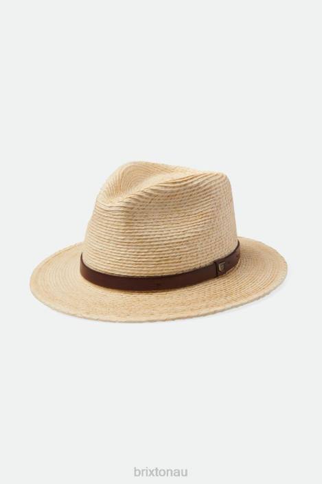 Accessories Natural/Brown Brixton 0FDH201 Men Messer Straw Fedora