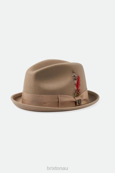 Accessories Sand/Mojave Brixton 0FDH209 Men Gain Fedora