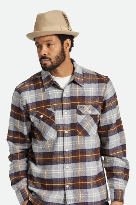 Accessories Sand/Mojave Brixton 0FDH209 Men Gain Fedora