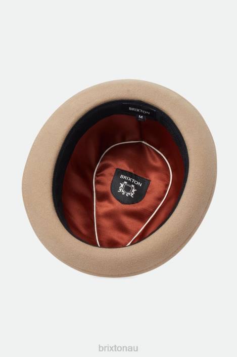 Accessories Sand/Mojave Brixton 0FDH209 Men Gain Fedora