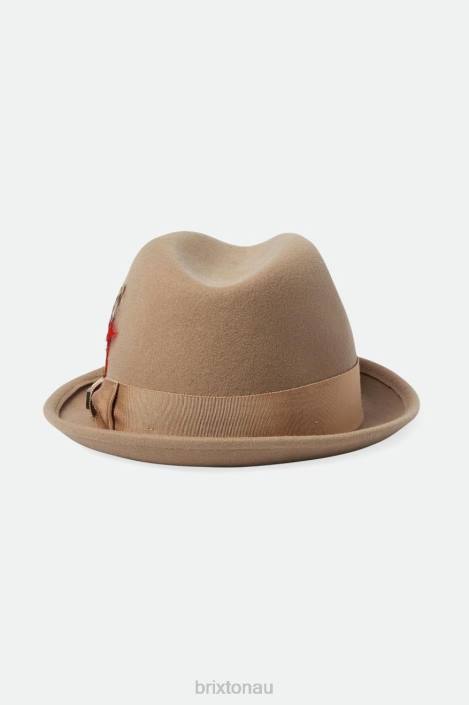 Accessories Sand/Mojave Brixton 0FDH209 Men Gain Fedora