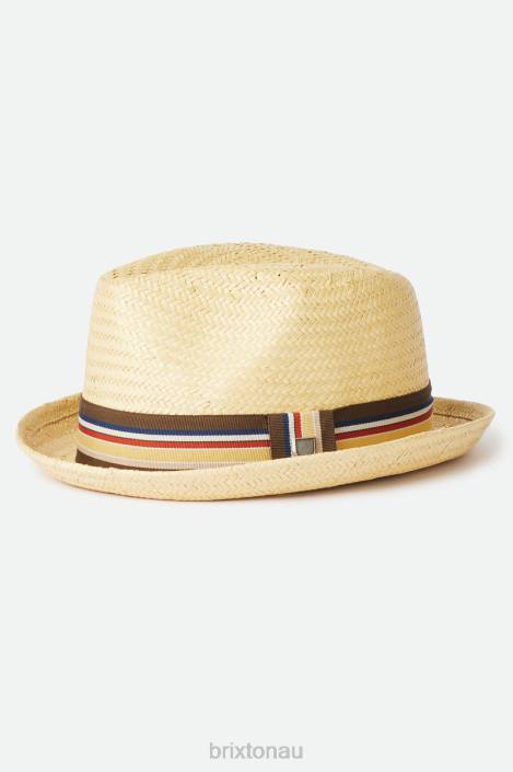 Accessories Tan Brixton 0FDH174 Men Castor Straw Fedora