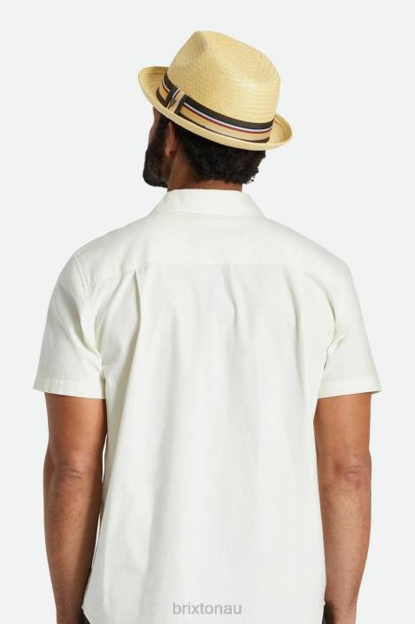 Accessories Tan Brixton 0FDH174 Men Castor Straw Fedora