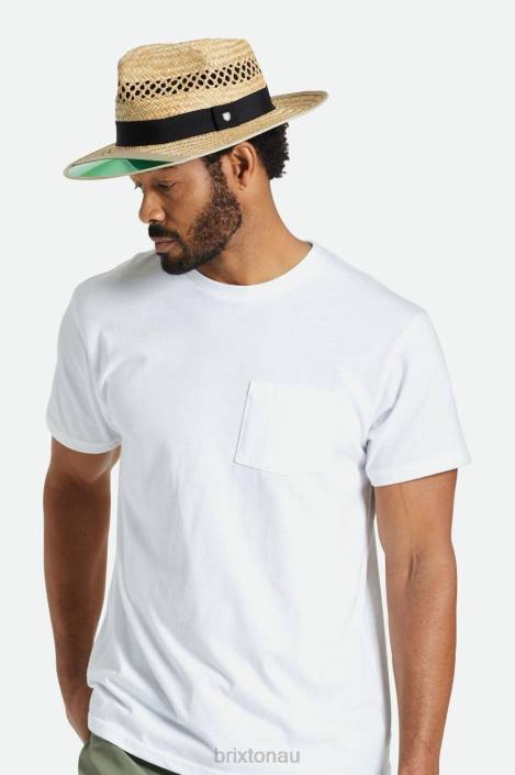 Accessories Tan Brixton 0FDH179 Men Hunter Straw Fedora