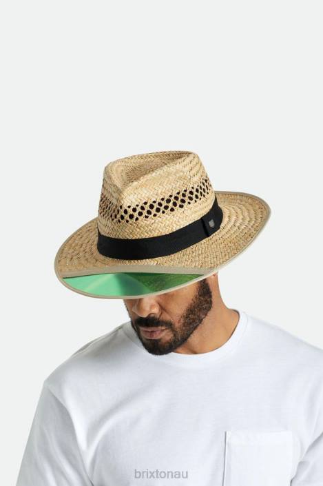 Accessories Tan Brixton 0FDH179 Men Hunter Straw Fedora