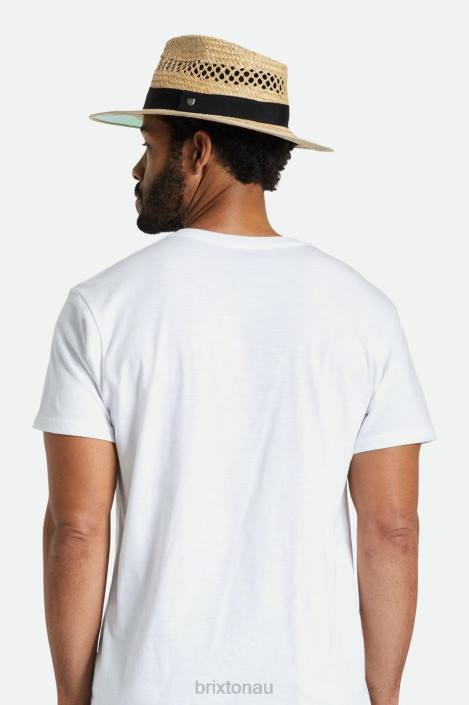 Accessories Tan Brixton 0FDH179 Men Hunter Straw Fedora