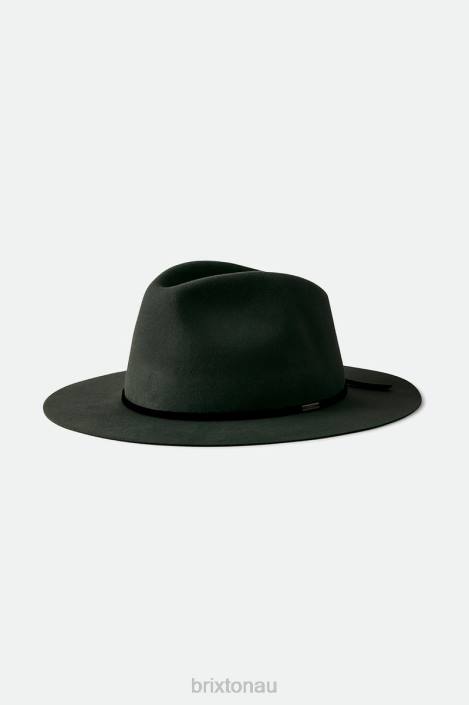 Accessories Washed Black Brixton 0FDH234 Men Wesley Packable Fedora