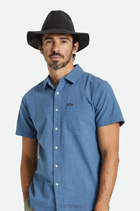 Accessories Washed Black Brixton 0FDH234 Men Wesley Packable Fedora