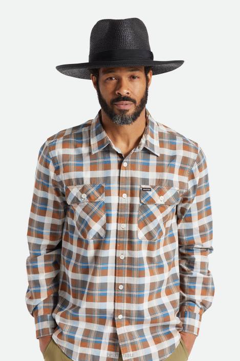 Accessories Black Brixton 0FDH181 Men Reno Straw Hat