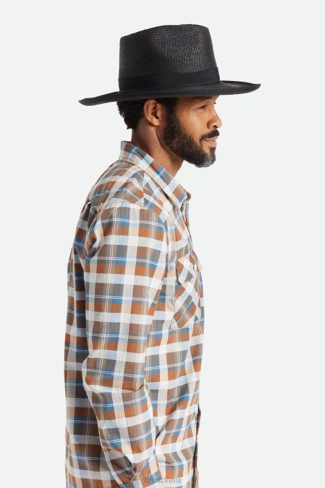 Accessories Black Brixton 0FDH181 Men Reno Straw Hat