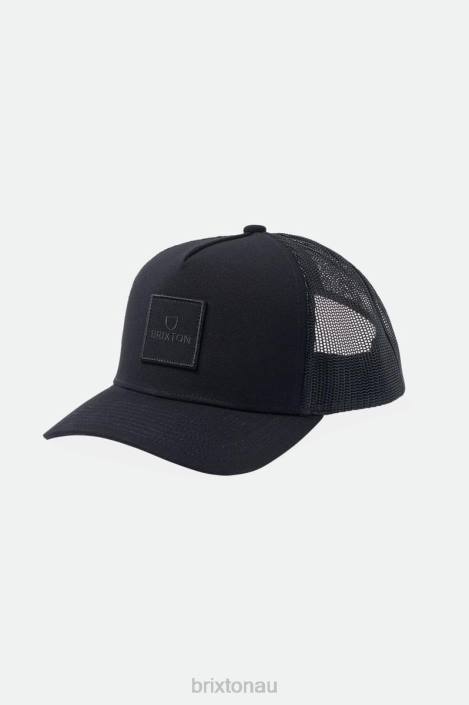Accessories Black Brixton 0FDH276 Men Alpha Block Netplus Trucker Hat