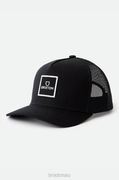 Accessories Black Brixton 0FDH277 Men Alpha Block NetPlus MP Trucker Hat