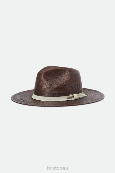 Accessories Dark Earth/Natural Brixton 0FDH191 Men Field Proper Straw Hat