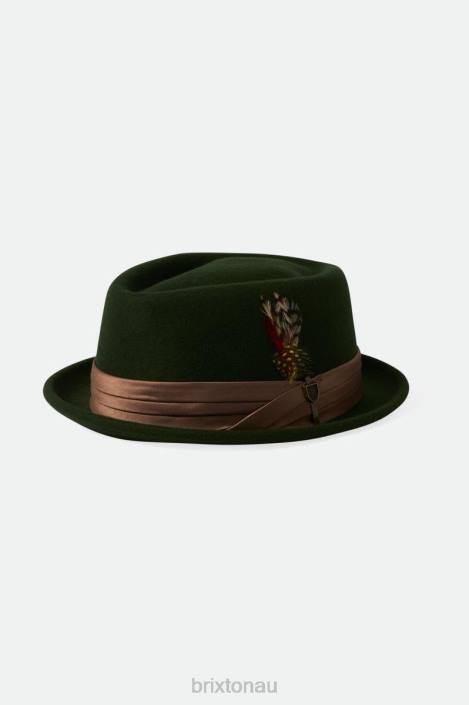 Accessories Moss/Bronze Brixton 0FDH216 Men Stout Pork Pie