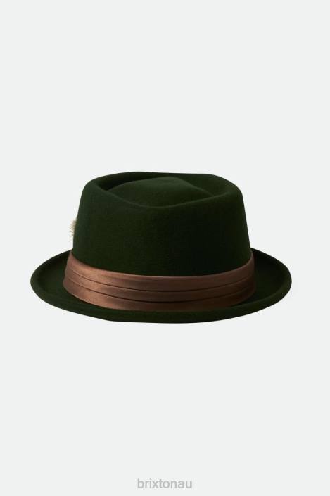 Accessories Moss/Bronze Brixton 0FDH216 Men Stout Pork Pie