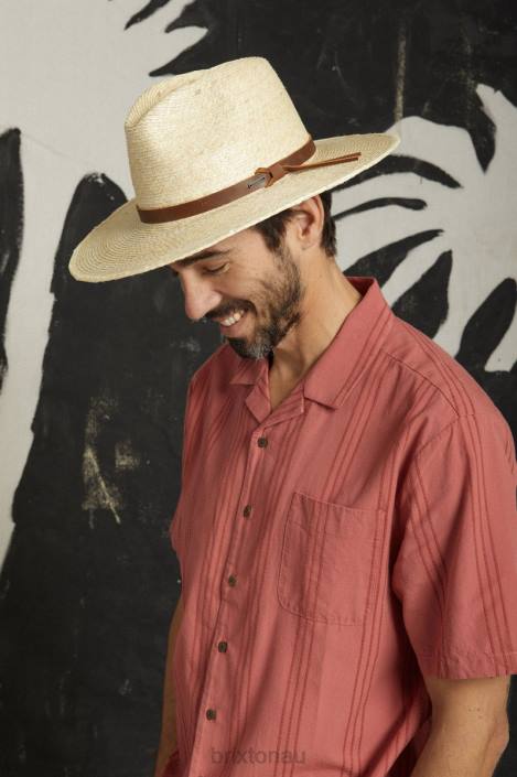 Accessories Natural Brixton 0FDH192 Men Field Proper Straw Hat