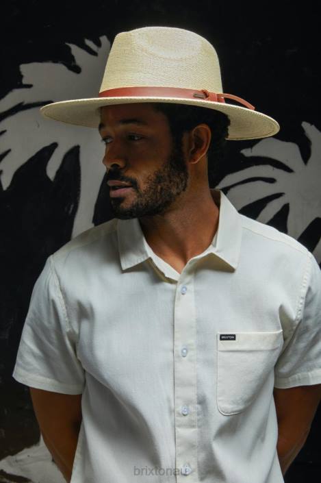Accessories Natural Brixton 0FDH192 Men Field Proper Straw Hat