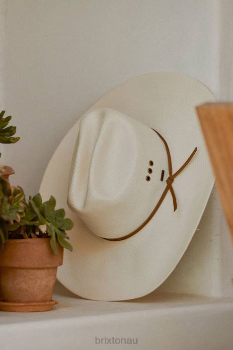 Accessories Off White Brixton 0FDH176 Men El Paso Straw Reserve Cowboy Hat