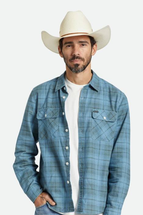 Accessories Off White Brixton 0FDH176 Men El Paso Straw Reserve Cowboy Hat
